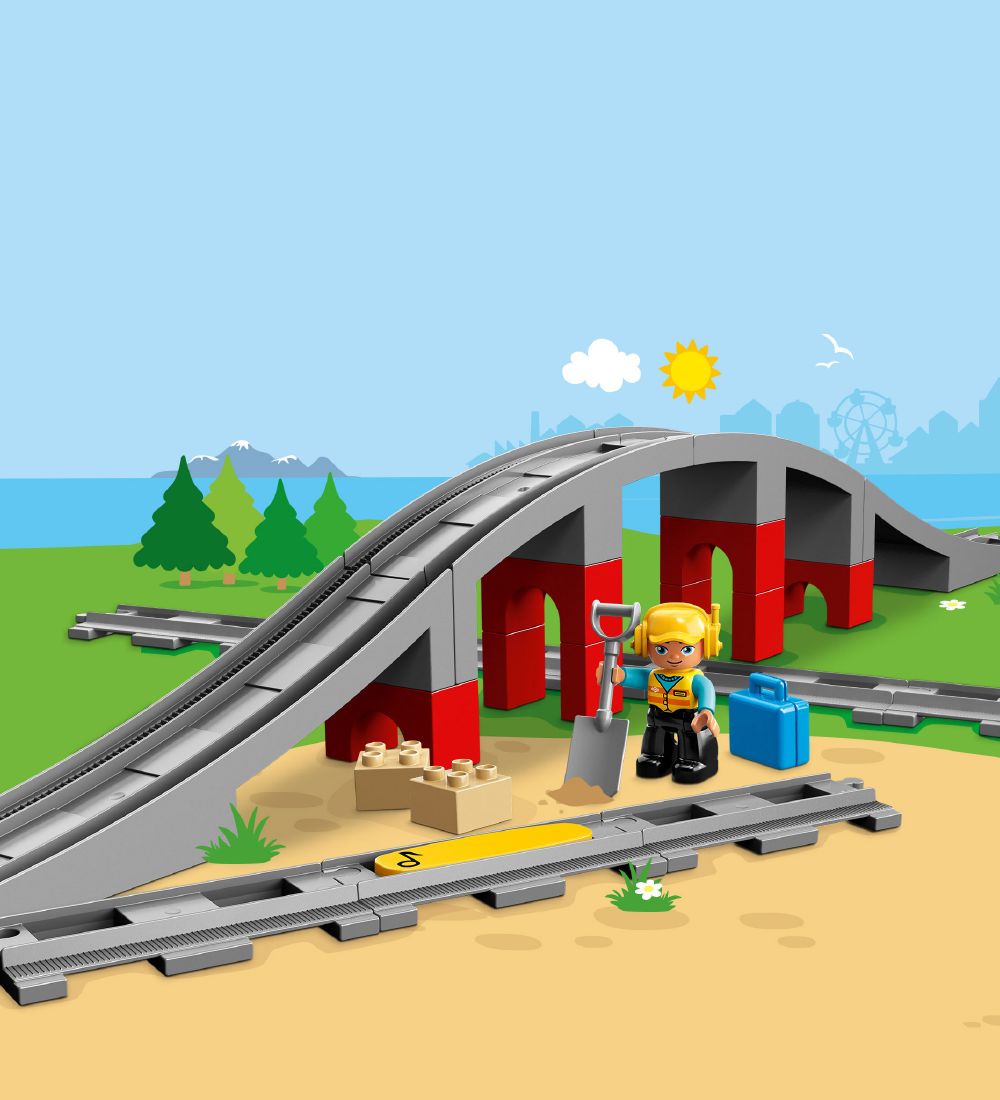 LEGO® DUPLO - Togbro Og Spor 10872 - 26 Dele