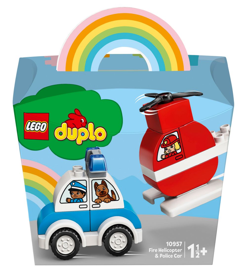 LEGO DUPLO - Brandslukningshelikopter Og Politibil 10957 - 14 D