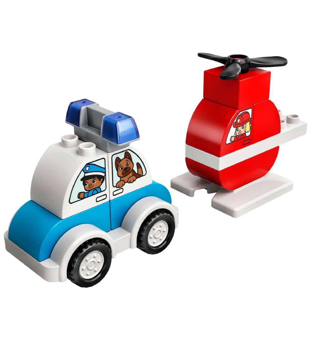 LEGO DUPLO - Brandslukningshelikopter Og Politibil 10957 - 14 D