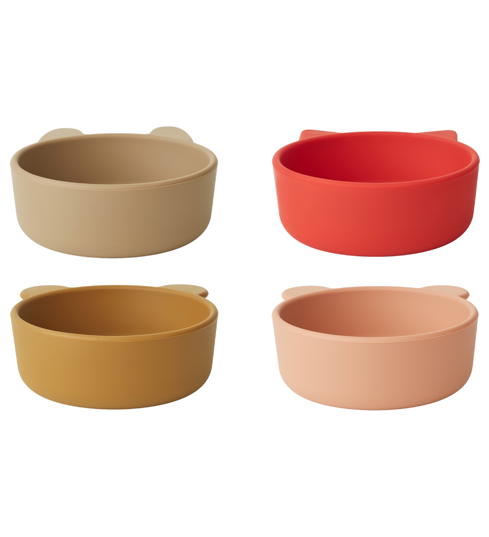 Liewood Skåle - Silikone - 4-pak - Malene - Tuscany Rose Multi M