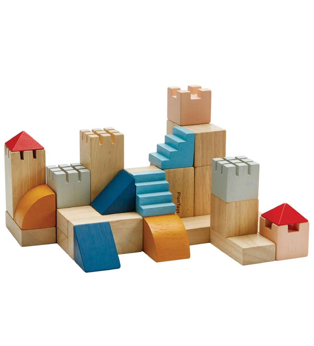 PlanToys Trælegetøj - Kreative Klodser - 30 Dele