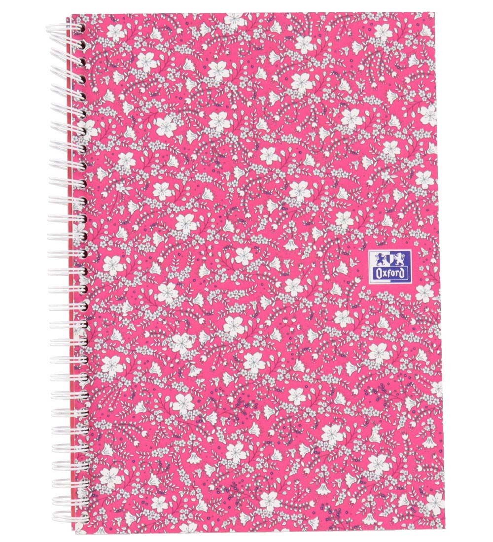 Oxford Notesbog - Floral - Kvadreret - B5 - Assorteret