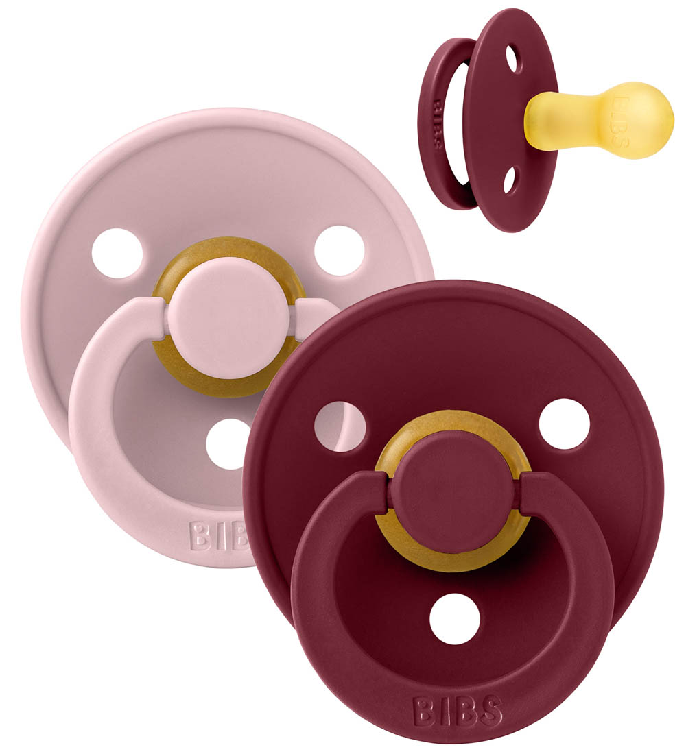Bibs Colour Sutter - Str. 2 - 2-pak - Rund - Pink Plum/Elderberr