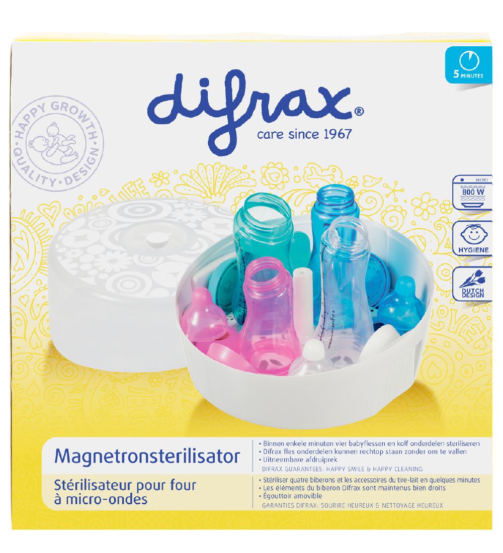 Difrax Flaskesterilisator - Hvid/Gennemsigtig