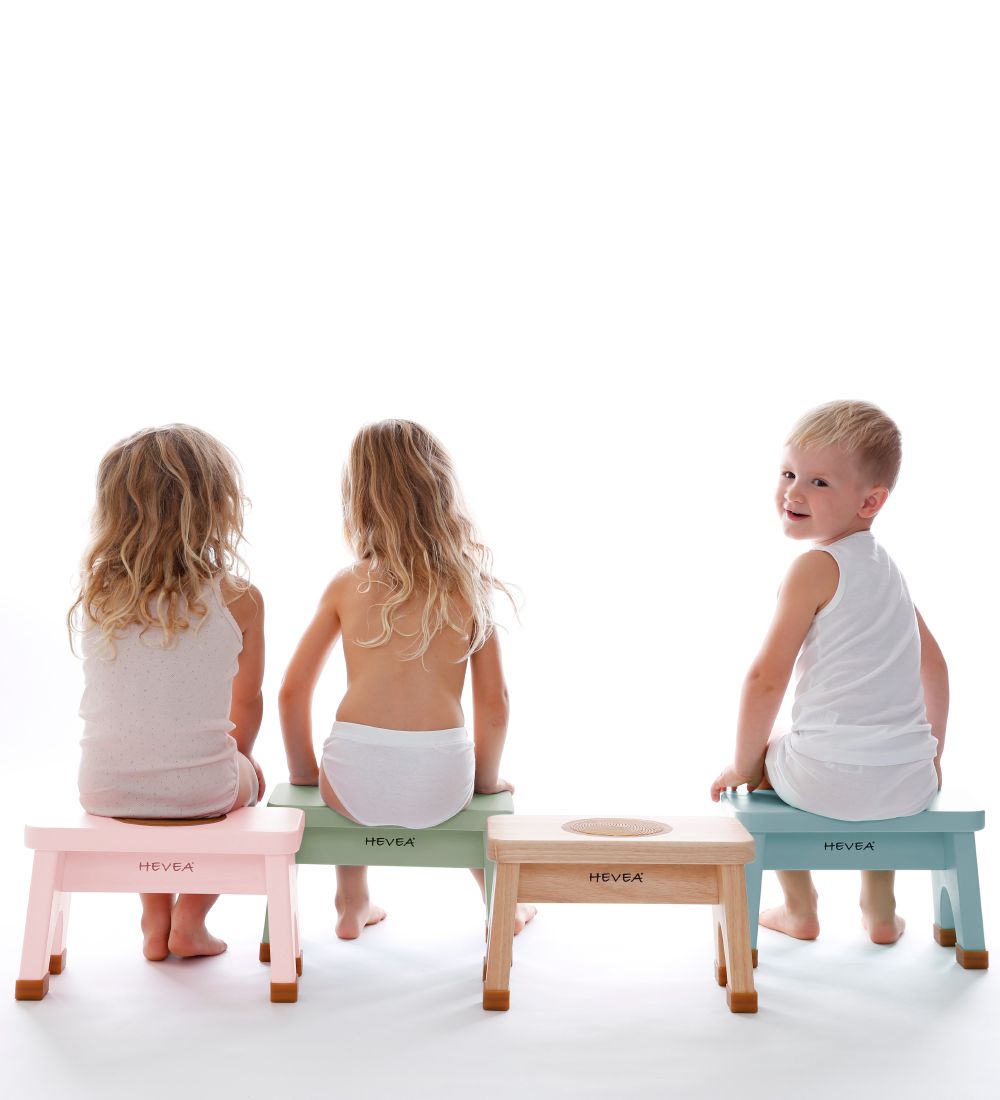 Hevea Skammel - Rubberwood - Dusty Blue