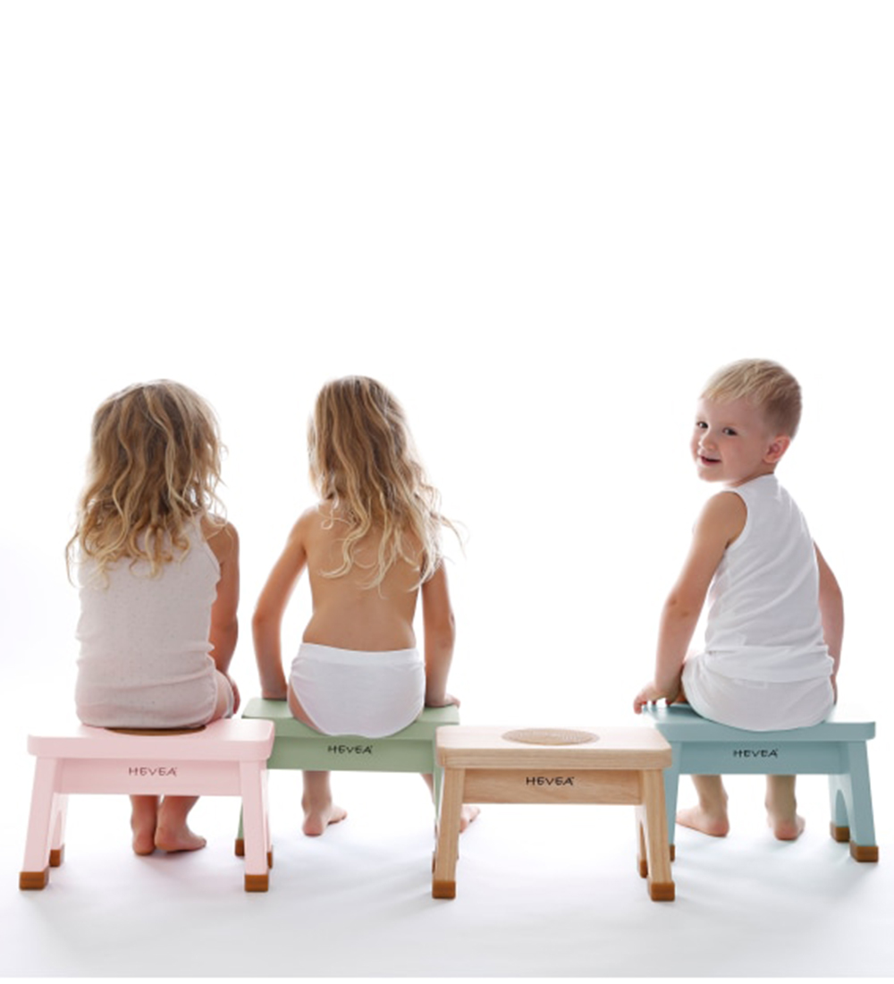 Hevea Skammel - Rubberwood - Warm Grey