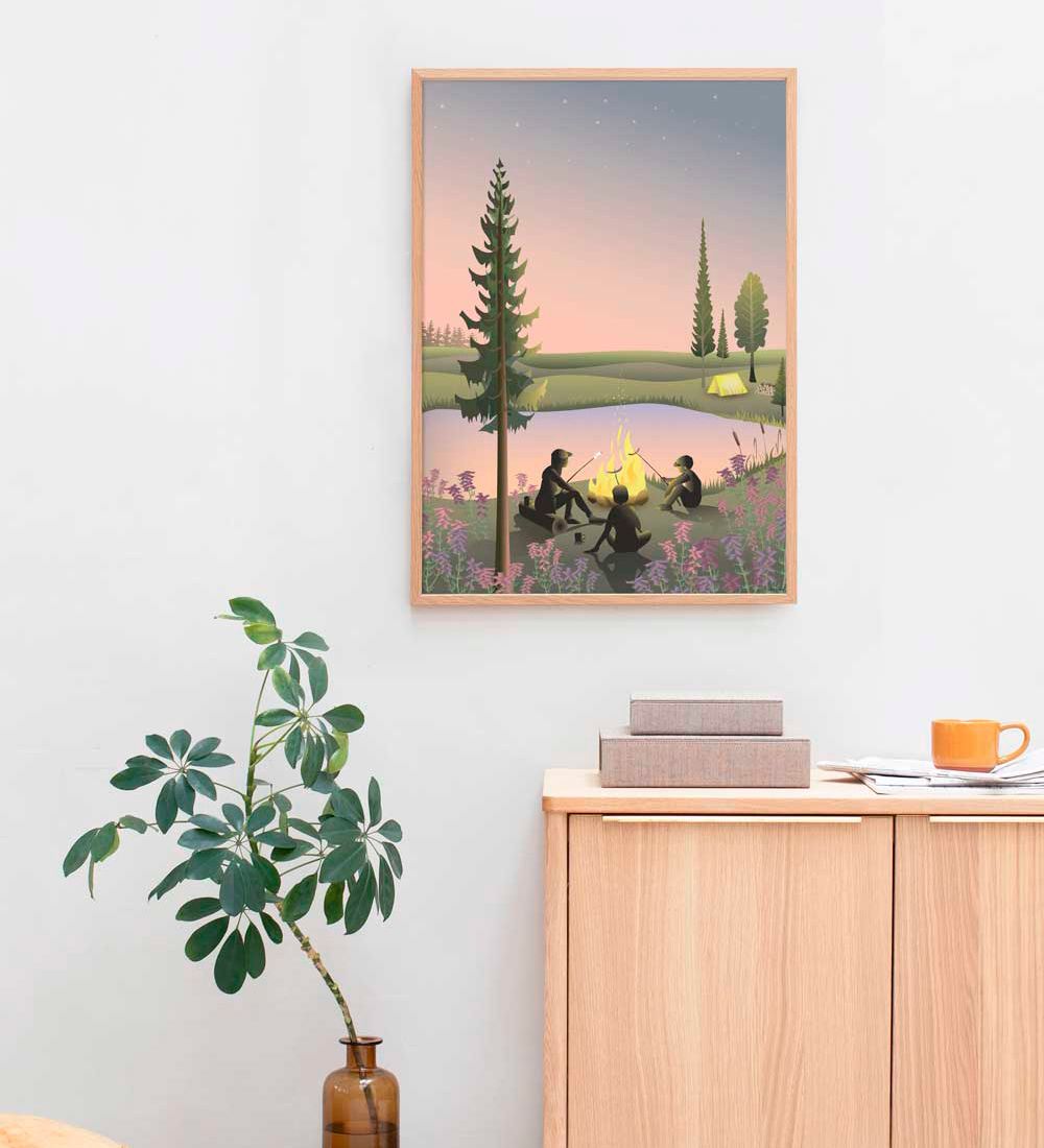 Vissevasse Plakat - 50x70 cm - Campfire