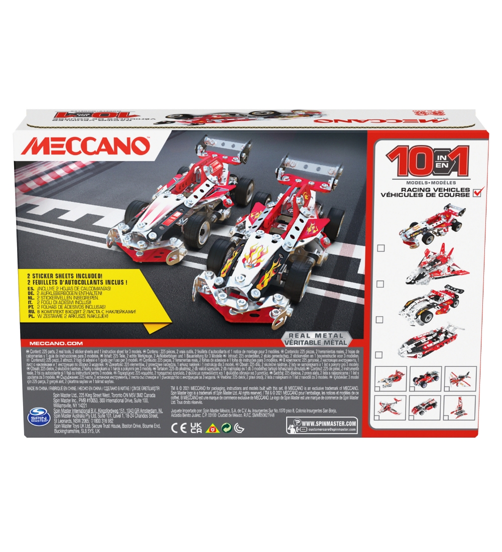Meccano Byggest - 10 i 1 - Racerbiler