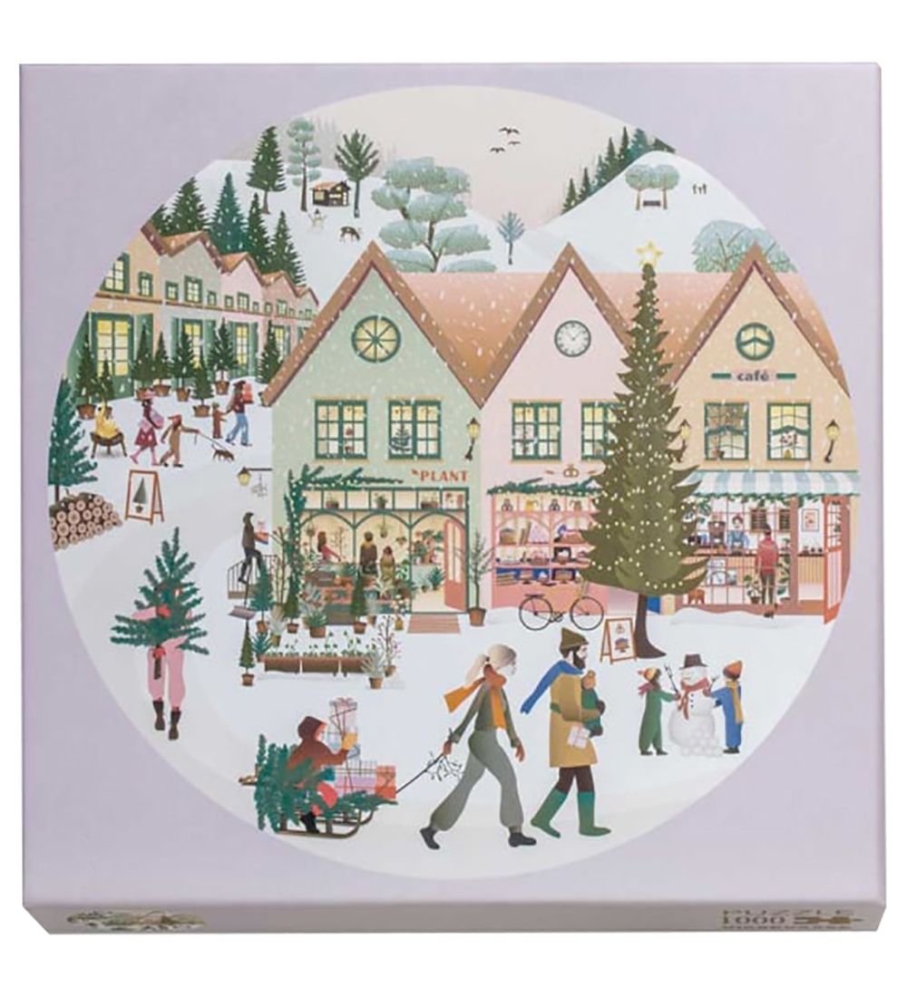 Vissevasse Puslespil - White Christmas - 1000 Brikker