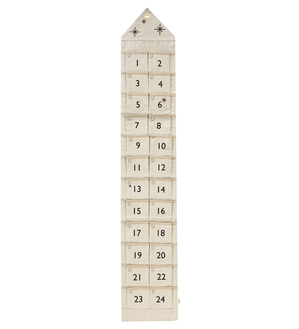 ferm Living Julekalender - Mørk Sand/Sort