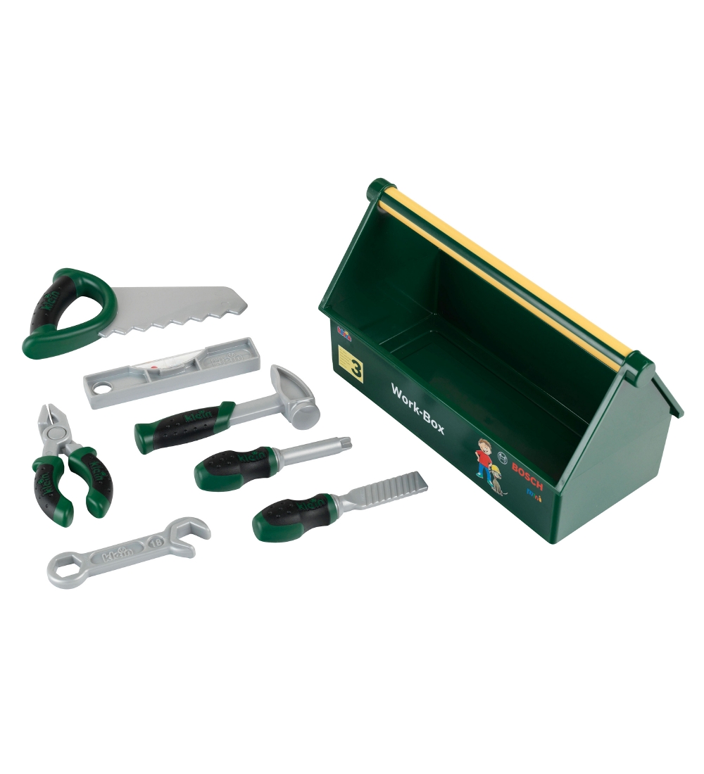 Bosch Mini Værktøjskasse -Legetøj - 7 dele - 30cm