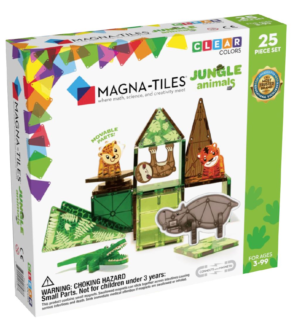 Magna-Tiles Magnetst - 25 Dele - Jungledyr
