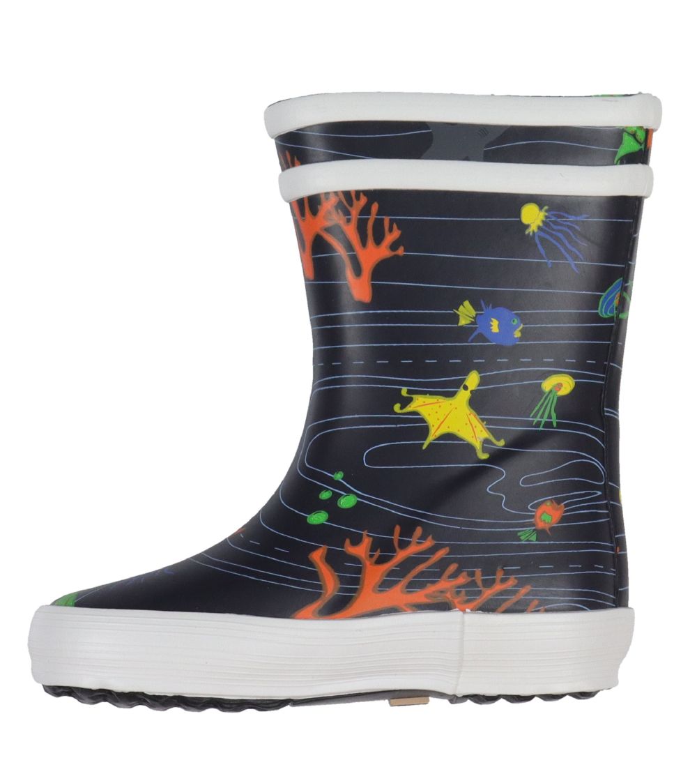 Aigle Gummistøvler - Baby Flac - Navy m. Havdyr