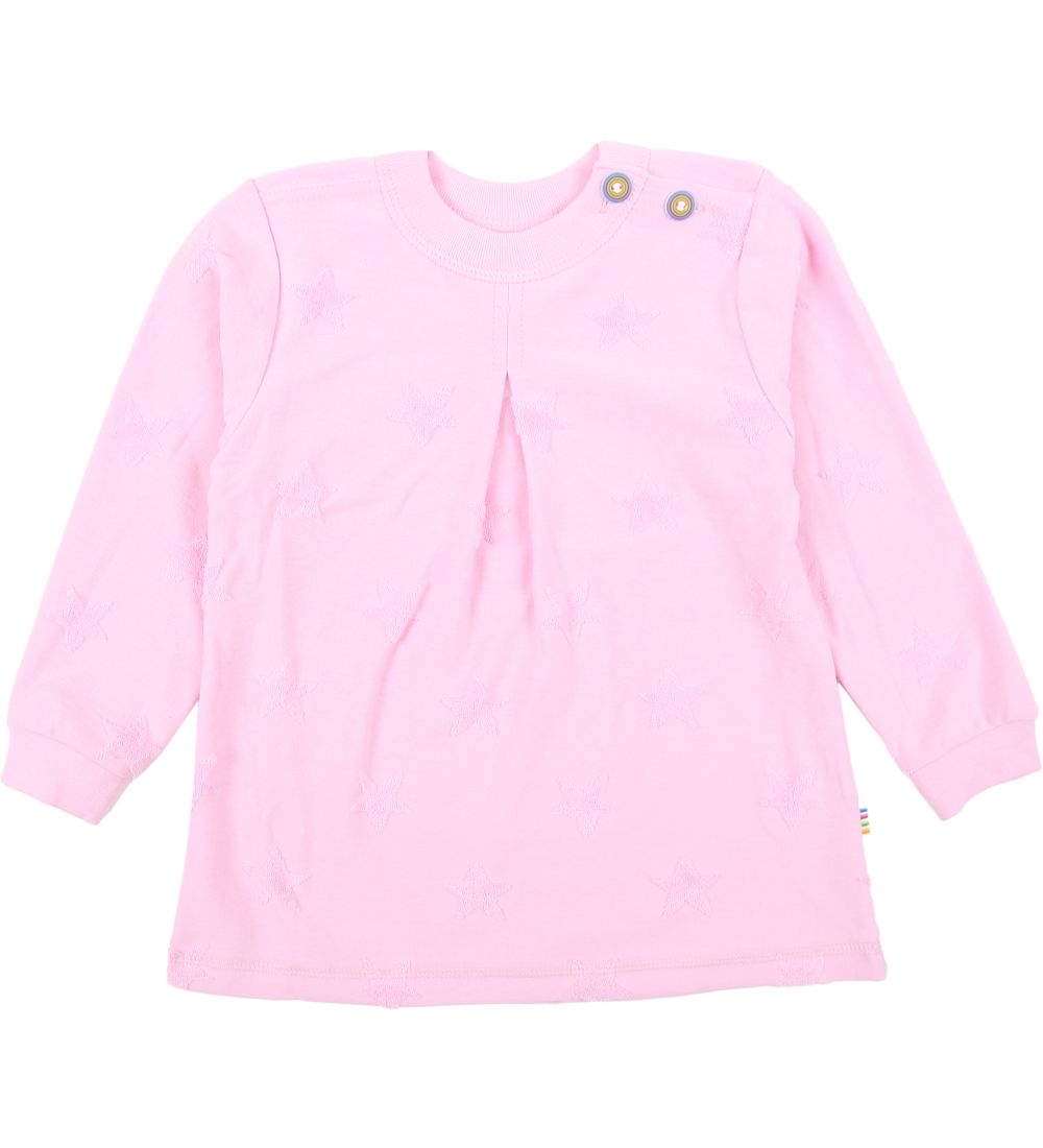 Joha Bluse - Lyserød m. Frotté stjerner