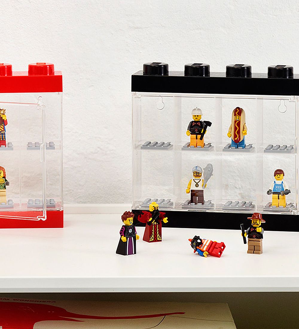 LEGO® Storage Minifigur Display - 8 rum - 19 cm - Sort
