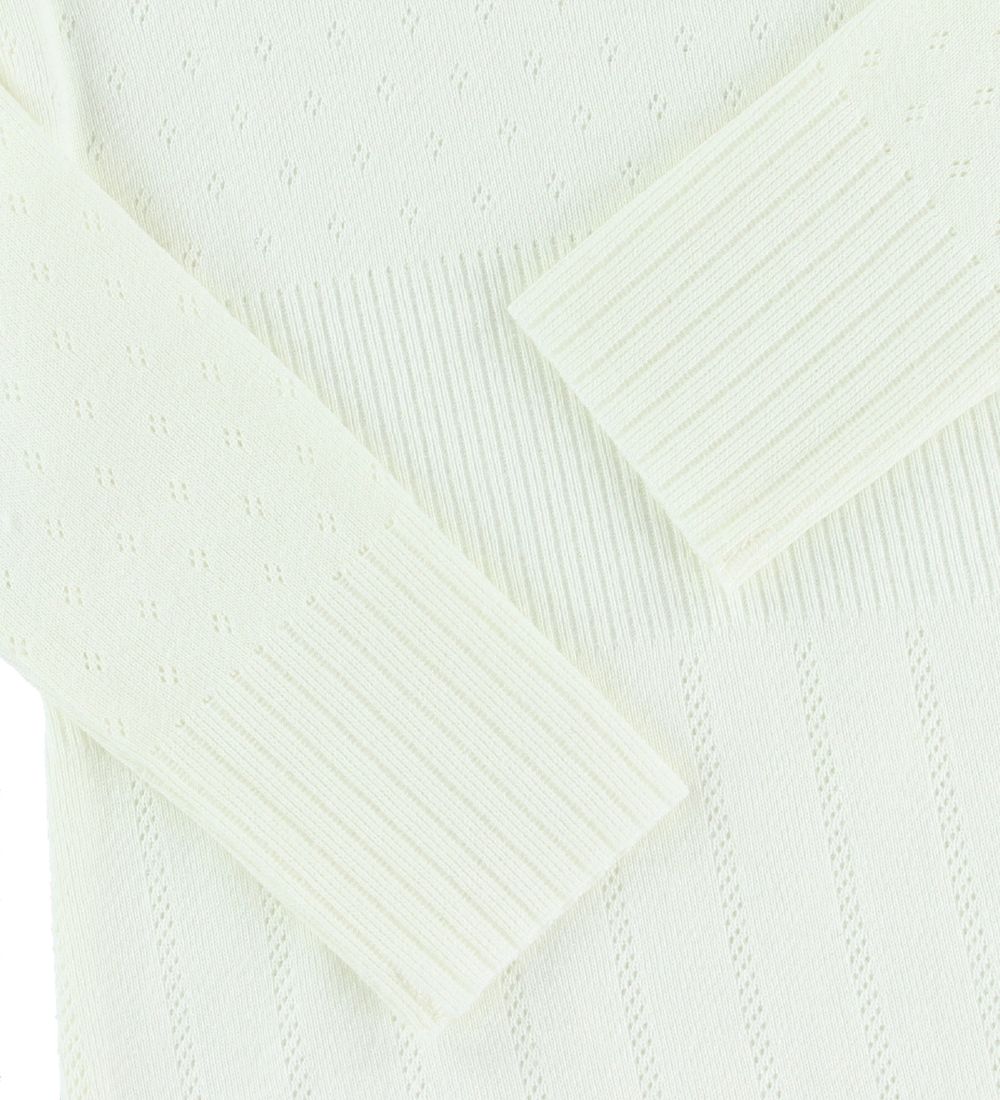 Noa Noa miniature Bluse - Creme m. Hulmønster