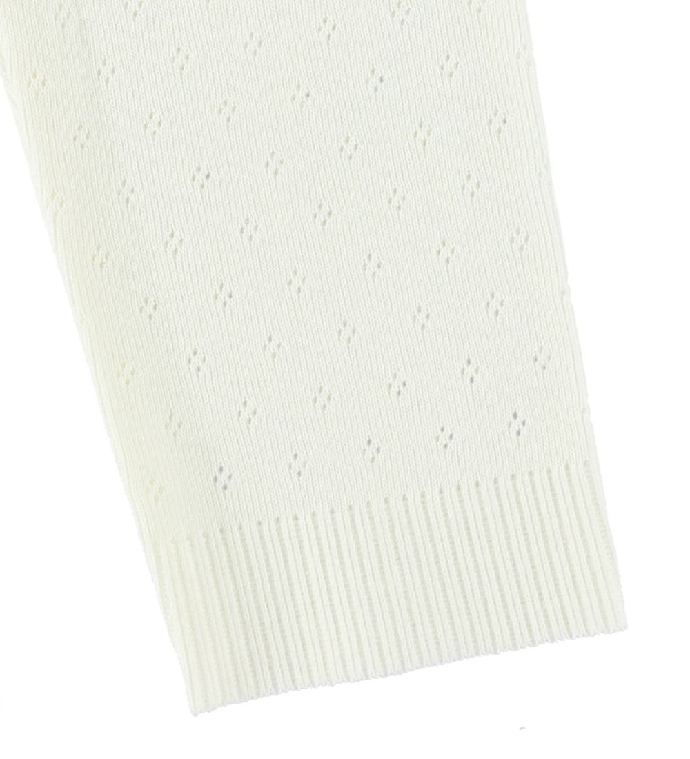 Noa Noa miniature Leggings - Creme m. Hulmønster
