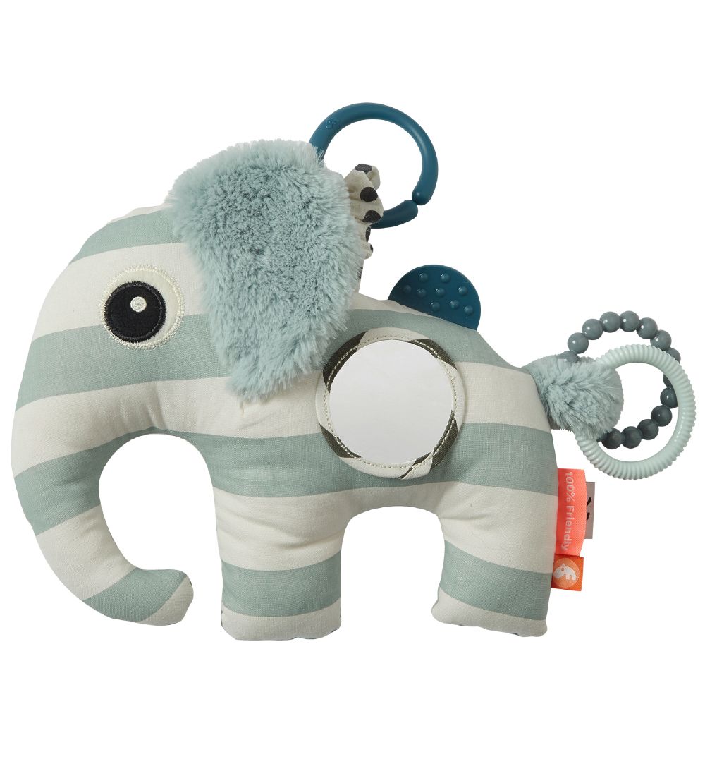 Done By Deer Akitivitetsbamse - Elphee - 23 cm - Mint/Hvid
