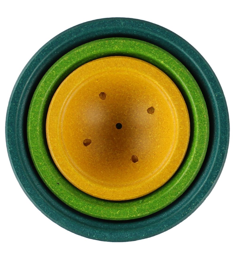 PlanToys Springvandsskåle - 3 stk - Petroleum/Lysegrøn/Gul