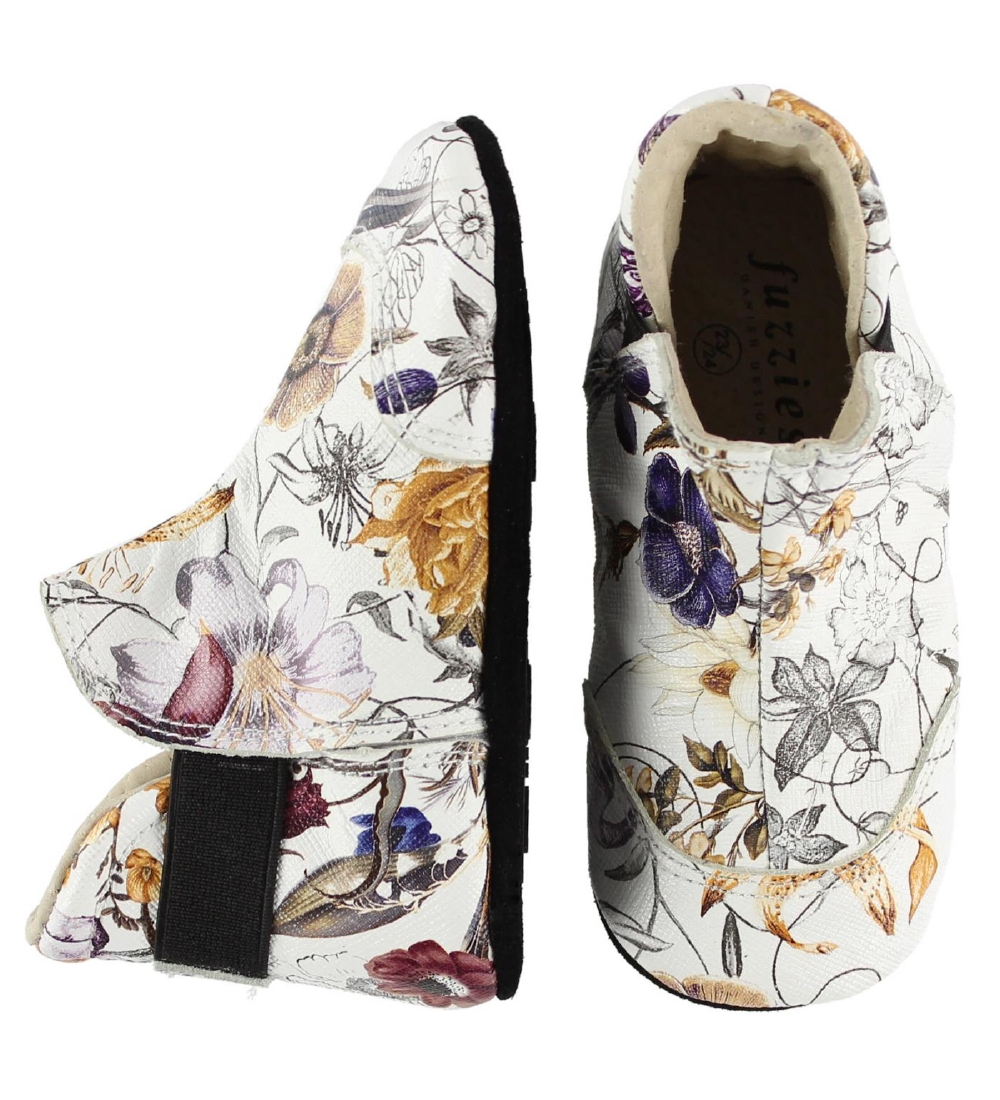 Fuzzies Skindfutter - Sia - Hvid m. Blomster
