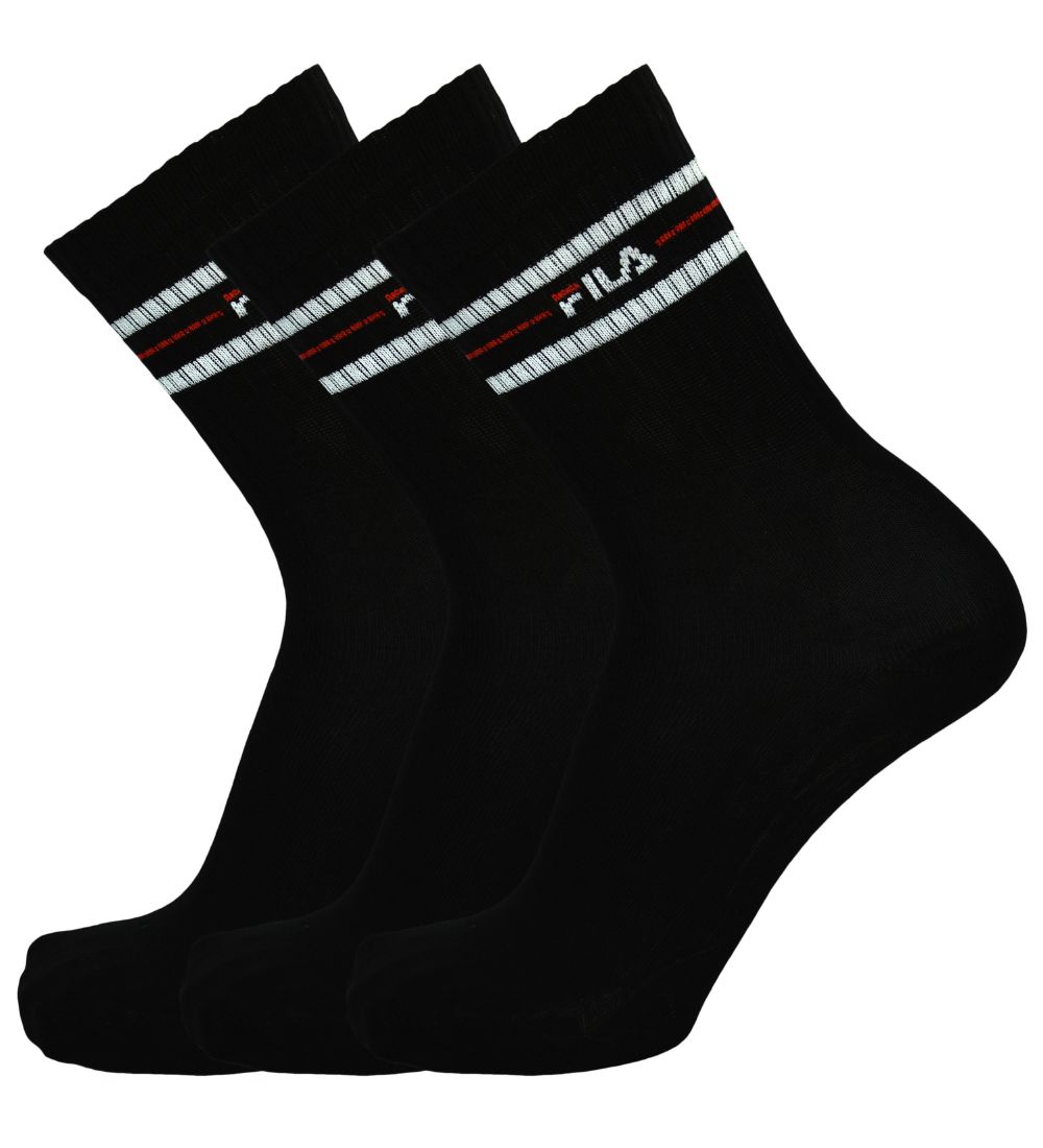 Fila Sportsstrømper - 3-pak - Sort m. Striber