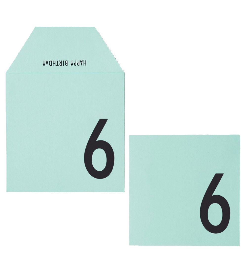 Design Letters Kort m. Konvolut - 6 - Mint