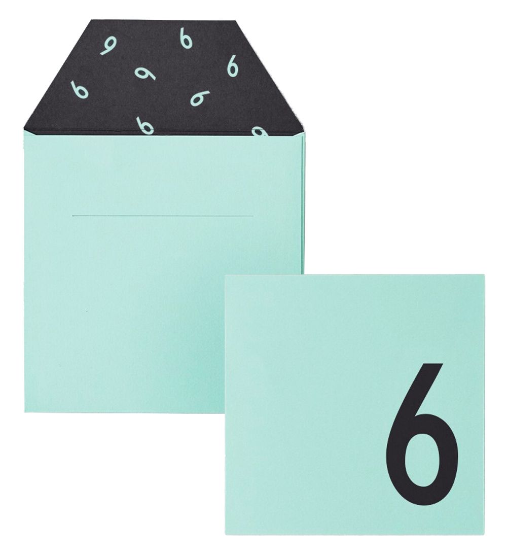 Design Letters Kort m. Konvolut - 6 - Mint