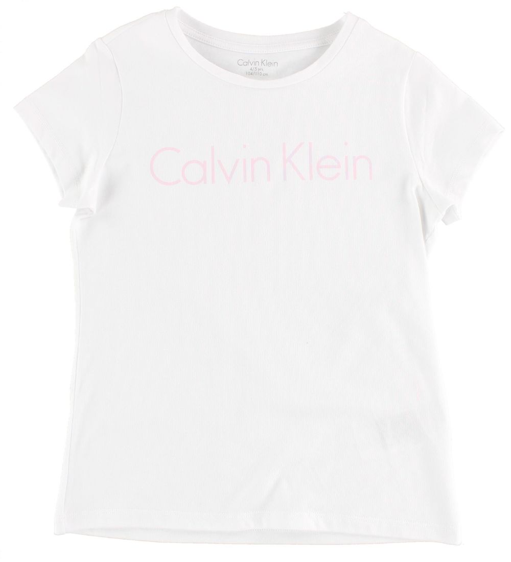 Calvin Klein Nattøj - Hvid/Gråmeleret m. Logo