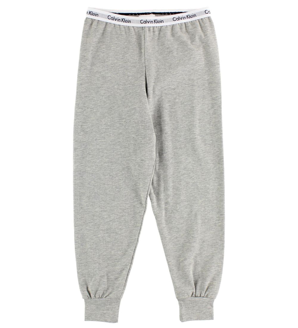 Calvin Klein Nattøj - Hvid/Gråmeleret m. Logo