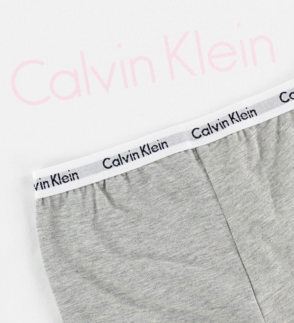 Calvin Klein Nattøj - Hvid/Gråmeleret m. Logo
