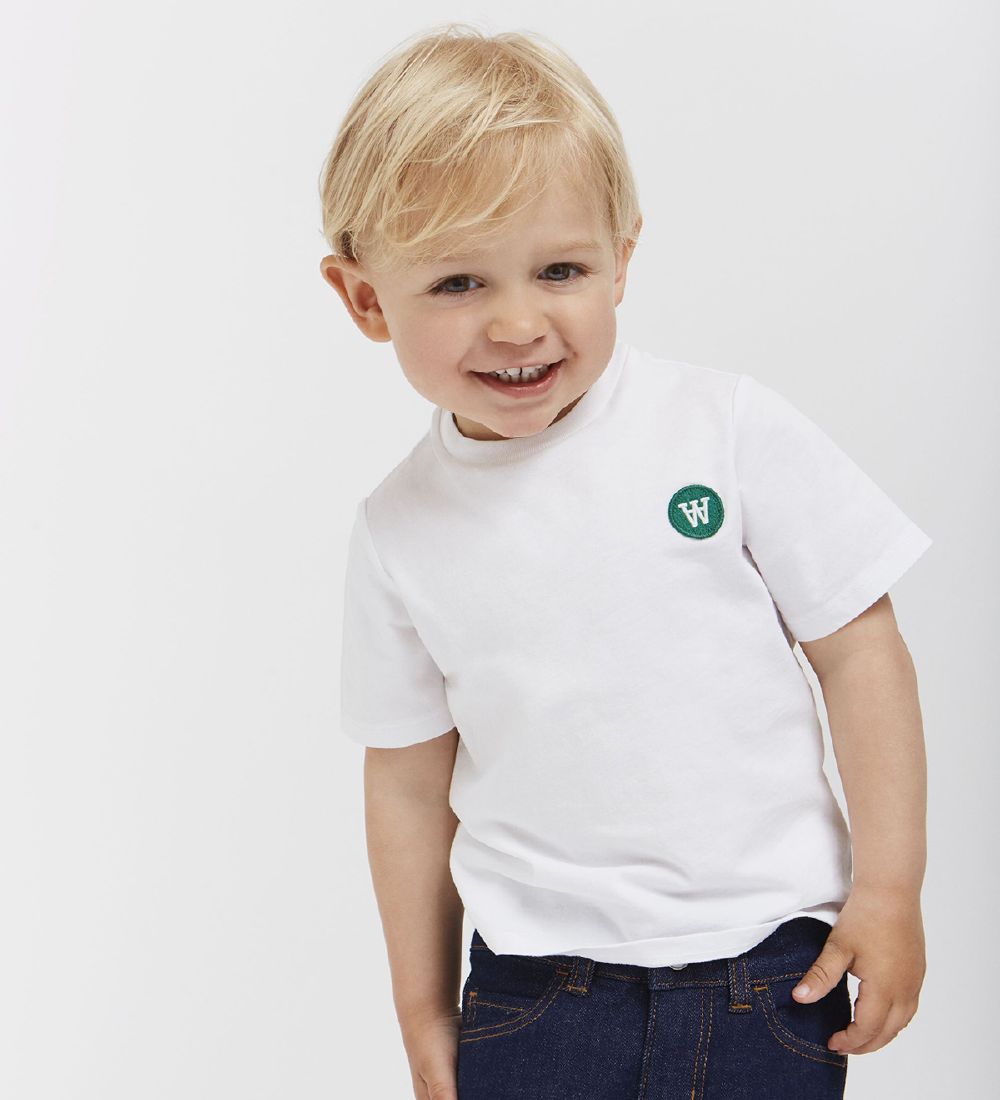 Wood Wood Kids T-shirt - Hvid