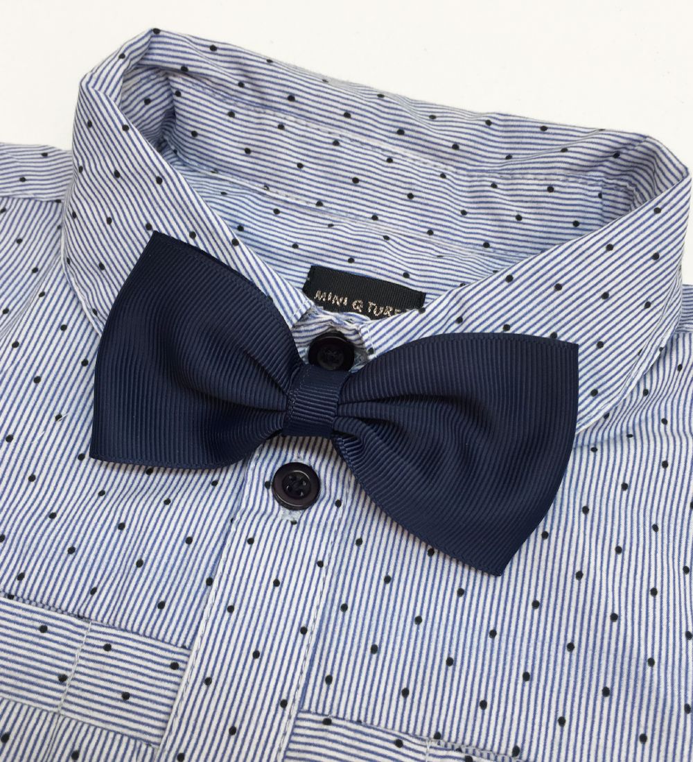 By Stær Butterfly - Grosgrain - Navy m. Struktur