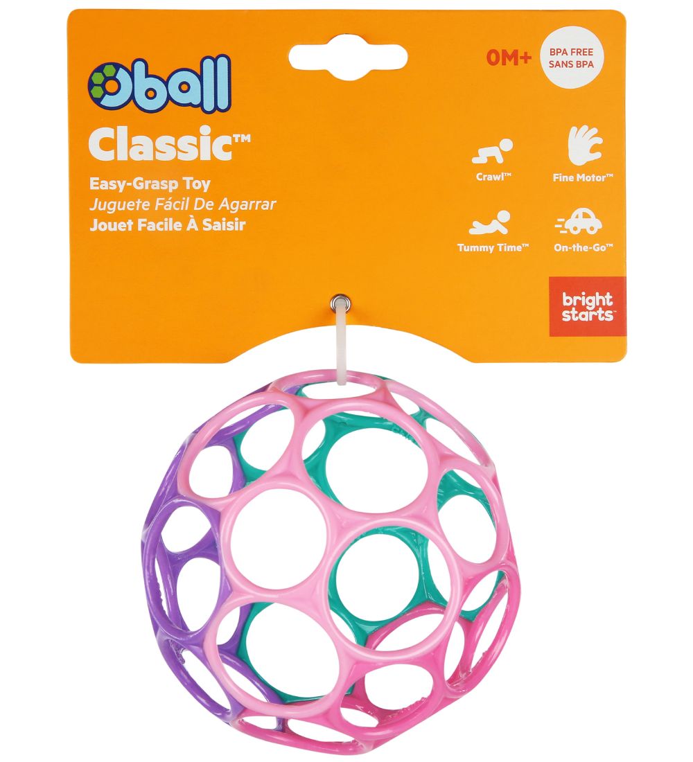 Oball Classic Bold - 8 cm - Rosa/Grøn/Lilla/Pink
