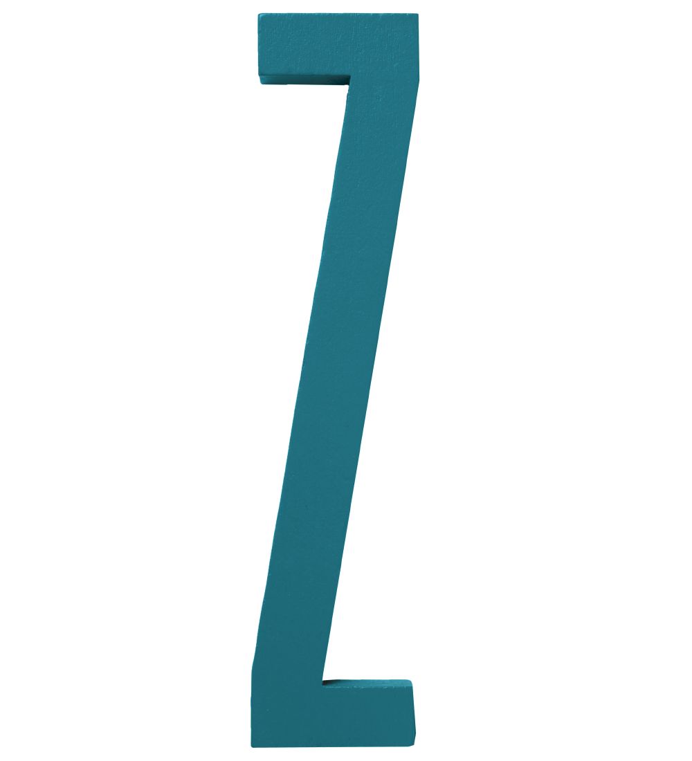 Design Letters Træbogstaver - Z - Turkis