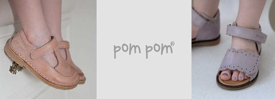 Pom Pom sko, hjemmesko, sandaler m.fl. til børn Pom Pom sko, hjemmesko, sandaler m.fl. til børn