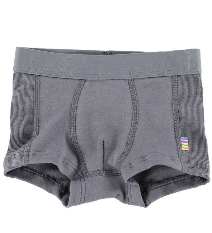 Boxershorts i mørkegrå bomuld