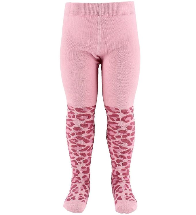 7: Fuzzies Strømpebukser - Rosa Leopardprint