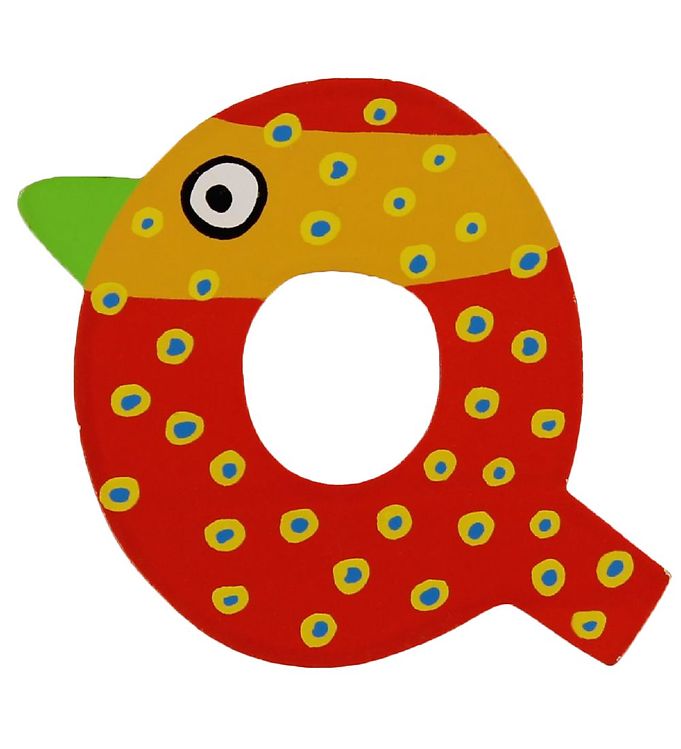 Image of Petit Jour Paris Crazy Bird Bogstav - Q - Rød (50529-268062)