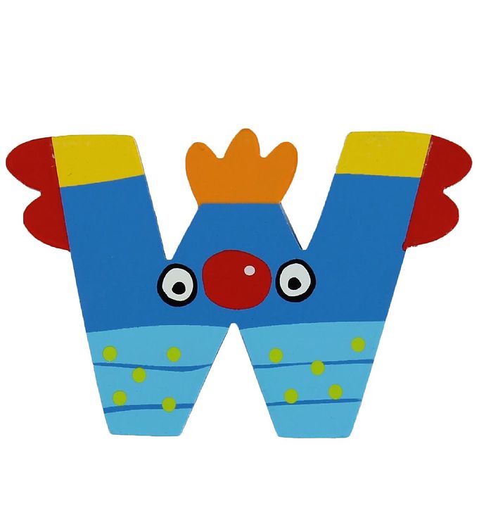 Image of Petit Jour Paris Crazy Bird Bogstav - W - Blå (50542-268075)