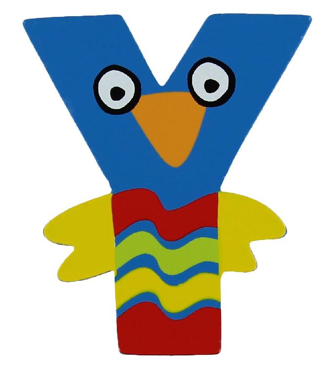 Image of Petit Jour Paris Crazy Bird Bogstav - Y - Blå (50546-268079)