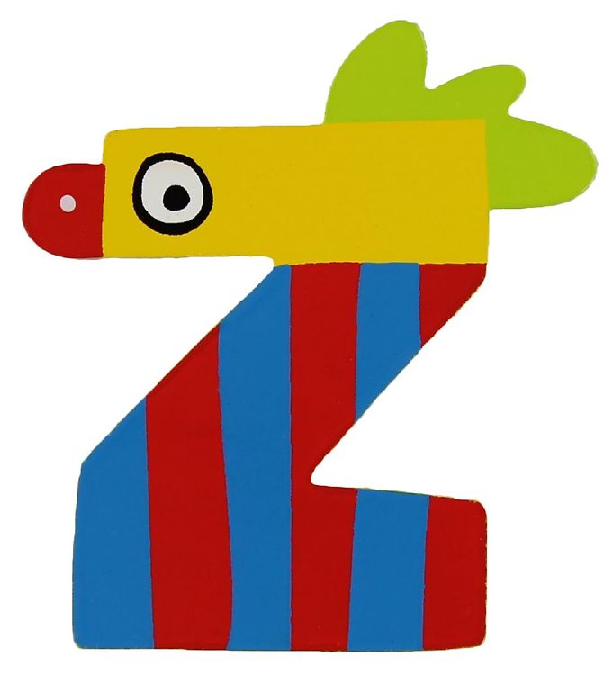 Image of Petit Jour Paris Crazy Bird Bogstav - Z - Gul - OneSize - Petit Jour Paris Træbogstaver (50547-268080)