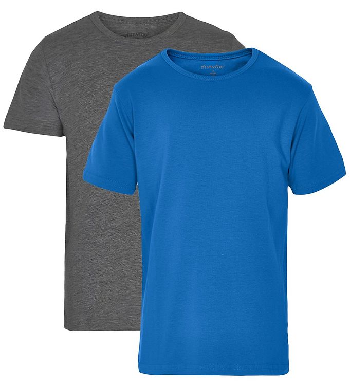 Minymo Tshirt  2Pak  Blå/Grå