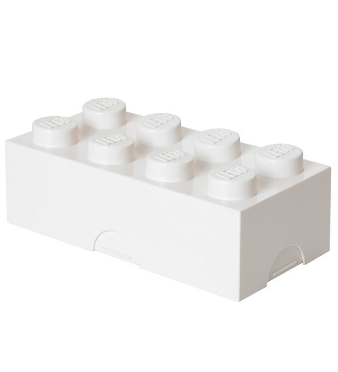 10: Lego Storage Madkasse - 8 Knopper - Hvid