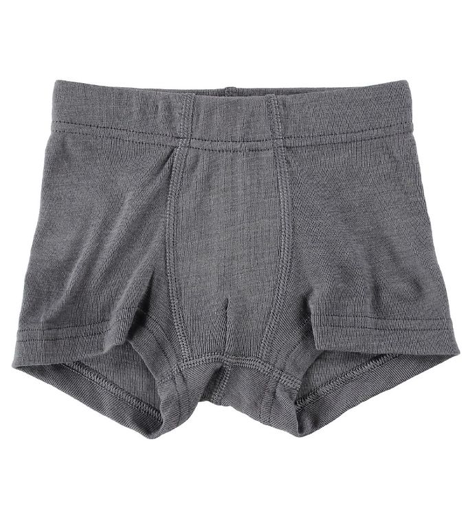 15: Boxershorts i grå uld-silke