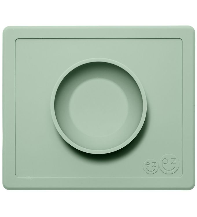 EzPz Happy Bowl - Silikone - Støvet Grøn