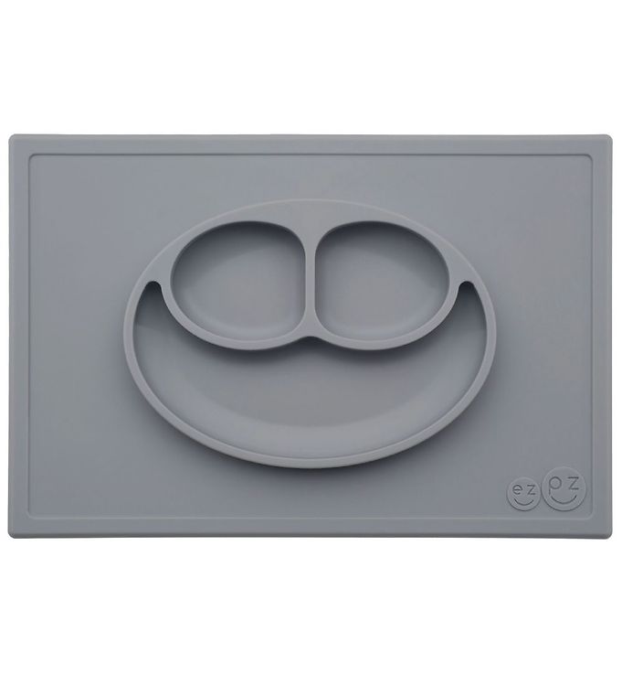 EZPZ Happy Mat Dækkeserviet + Plate in One Grey