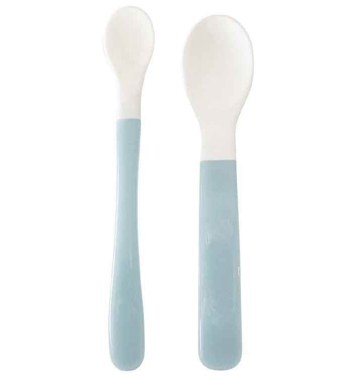 Image of Oopsy Bløde Skeer - 2-pak - Lyseblå/Hvid - OneSize - Oopsy Børnebestik (79132-427595)