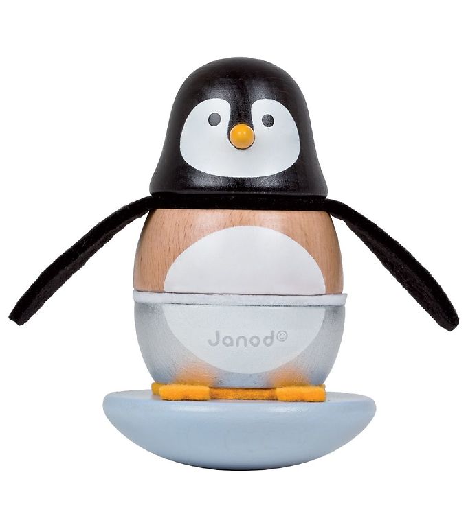 Image of Janod Stabeltårn m. Pingvin - OneSize - Janod Stablelegetøj (79661-429132)