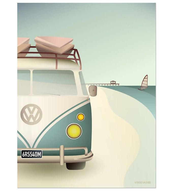 Vissevasse Plakat - 30x40 - VW Camper