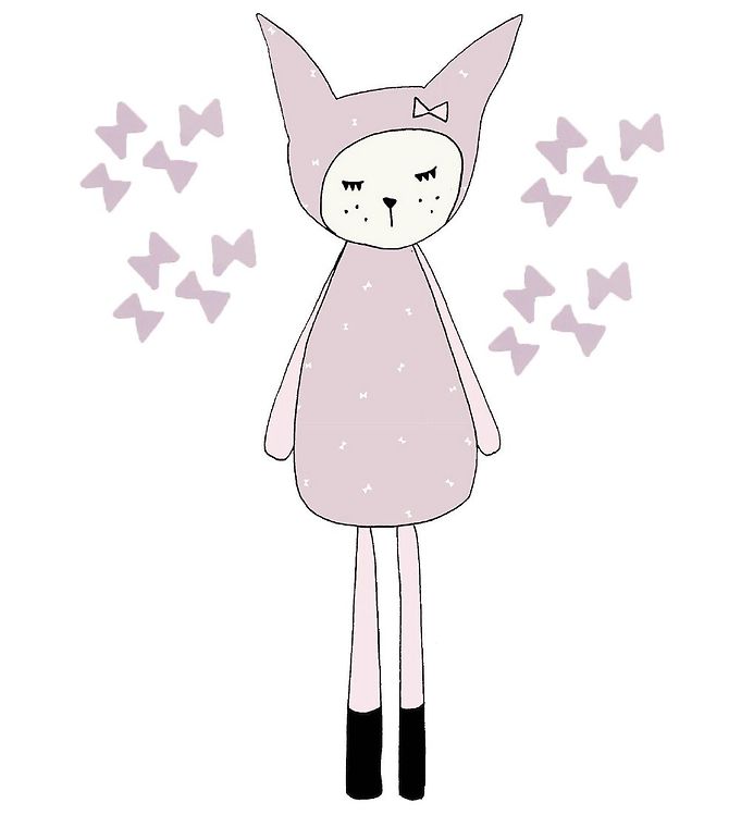 Fabelab Wallstickers Dreamy Friend Bunny Lys Lilla Kanin